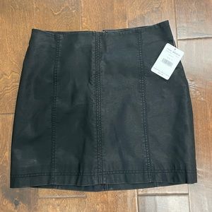 Free People leather skirt